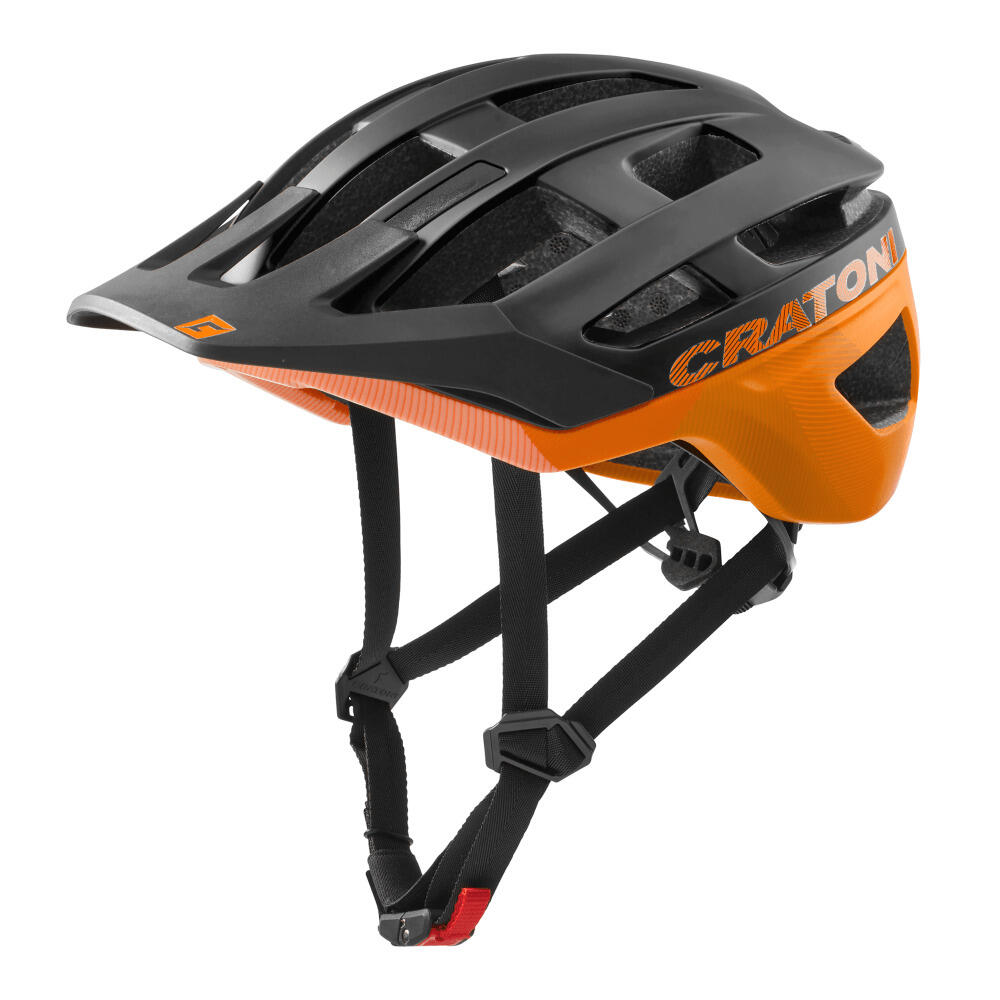 MTB - Kask rowerowy AllRace czarny/neonowy pomarańczowy matowy