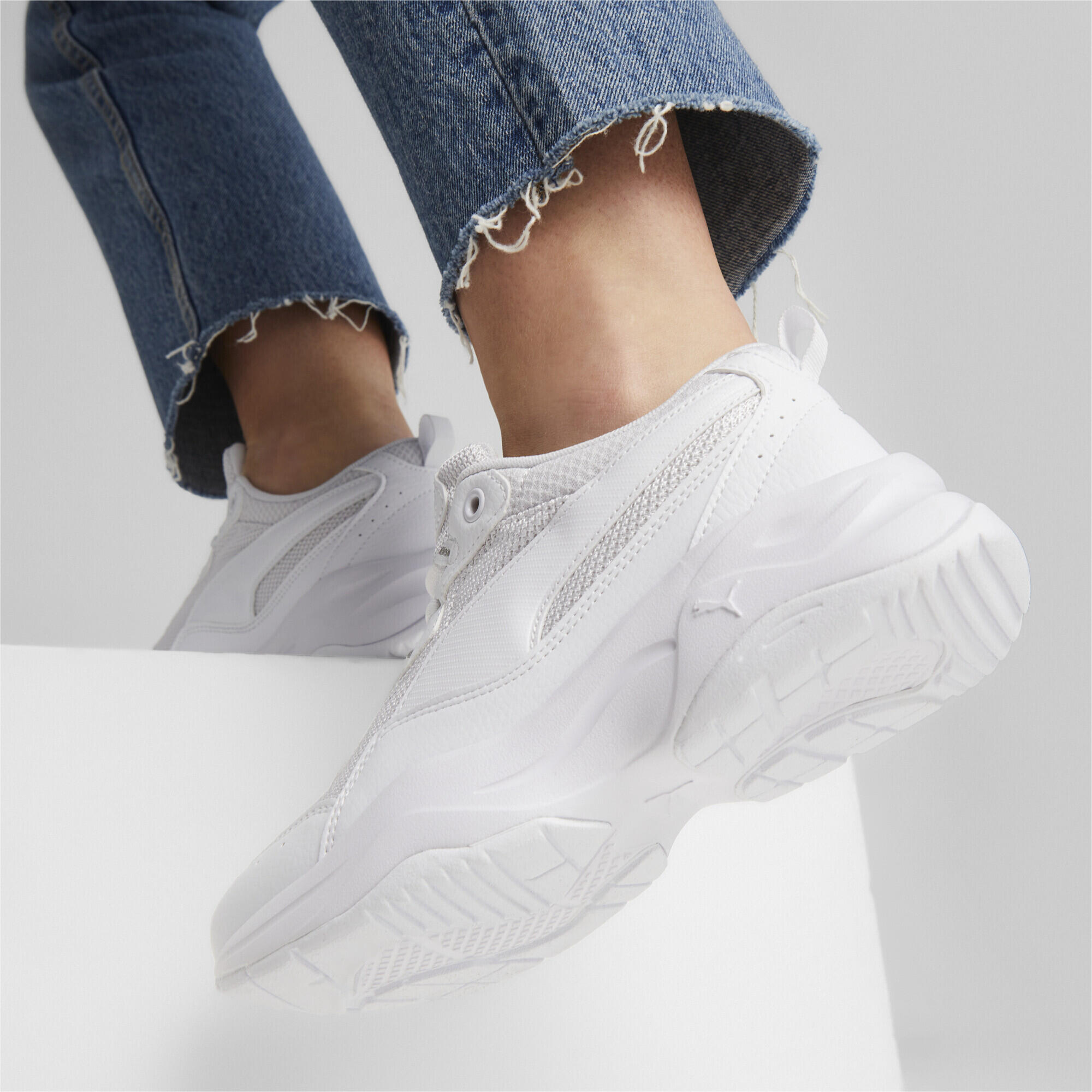 Cilia sportschoenen voor dames PUMA White Gray Violet Silver 4/7