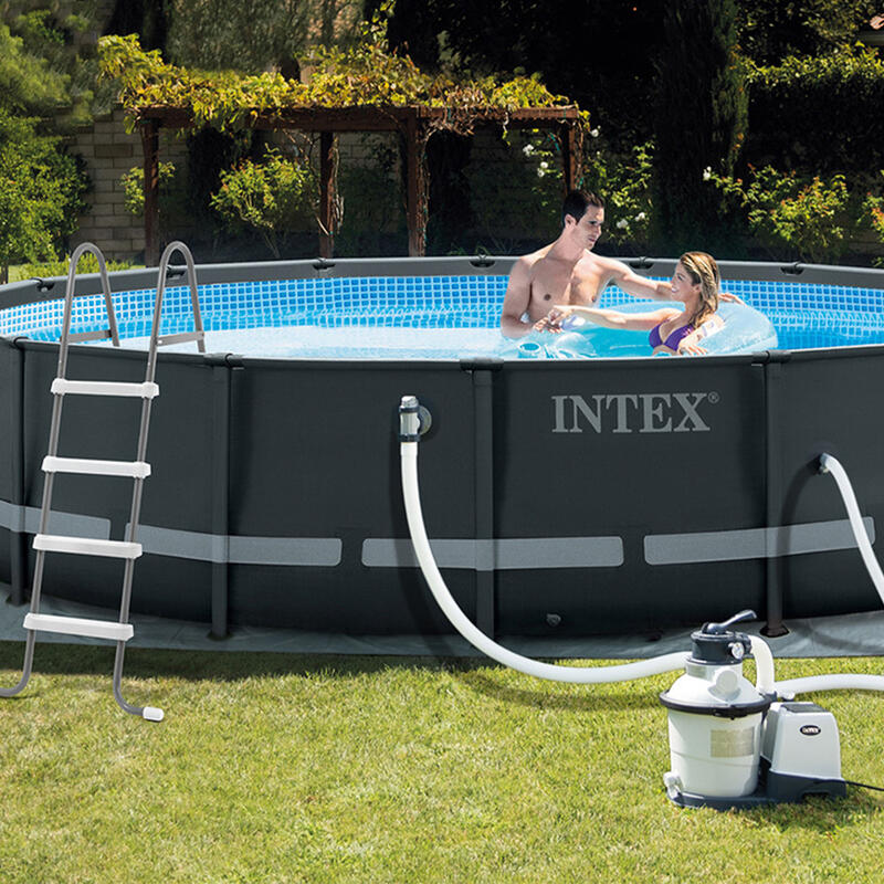 Piscina elevada redonda Intex Ultra XTR Frame 488x122 cm com bomba