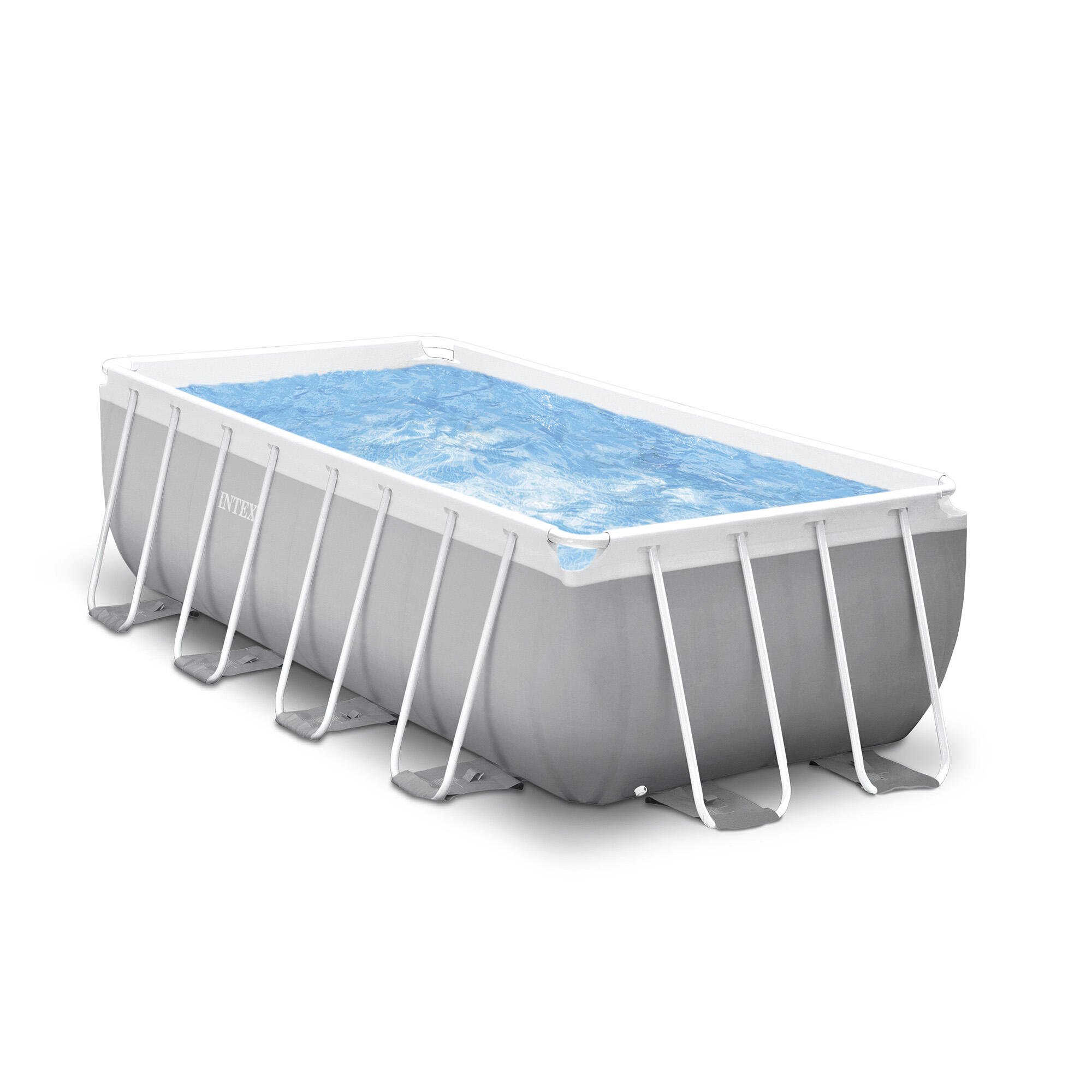 Piscina elevada retangular prisma frame Intex 400x200x100 cm com bomba
