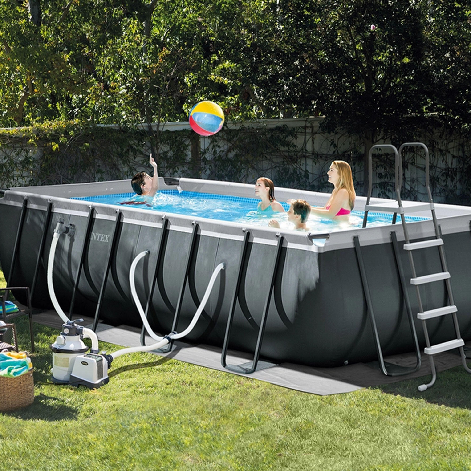 Piscina desmontable rectangular Ultra XTR Frame Intex 549x274x132 + depuradora 3/7