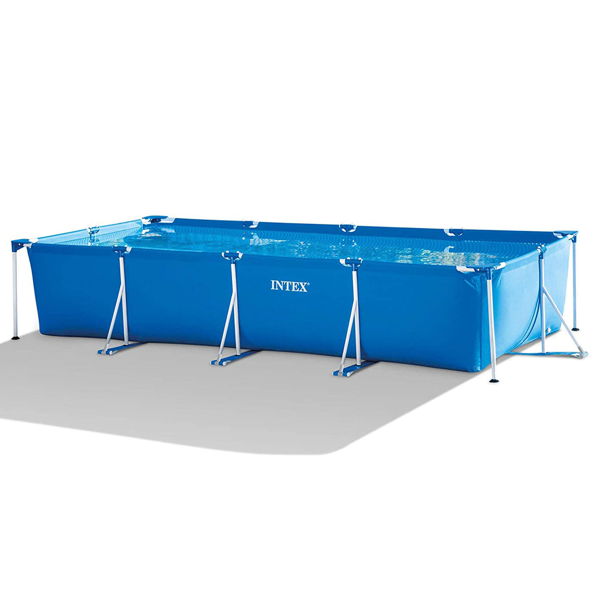 Piscina desmontável 450x220x84 cm Intex retangular com bomba de filtro