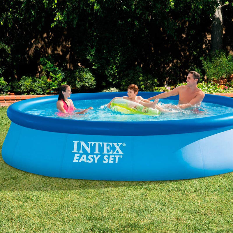 Intex 28142NP - Piscina Easy Set rotonda, Pompa Filtro, 396x84 cm