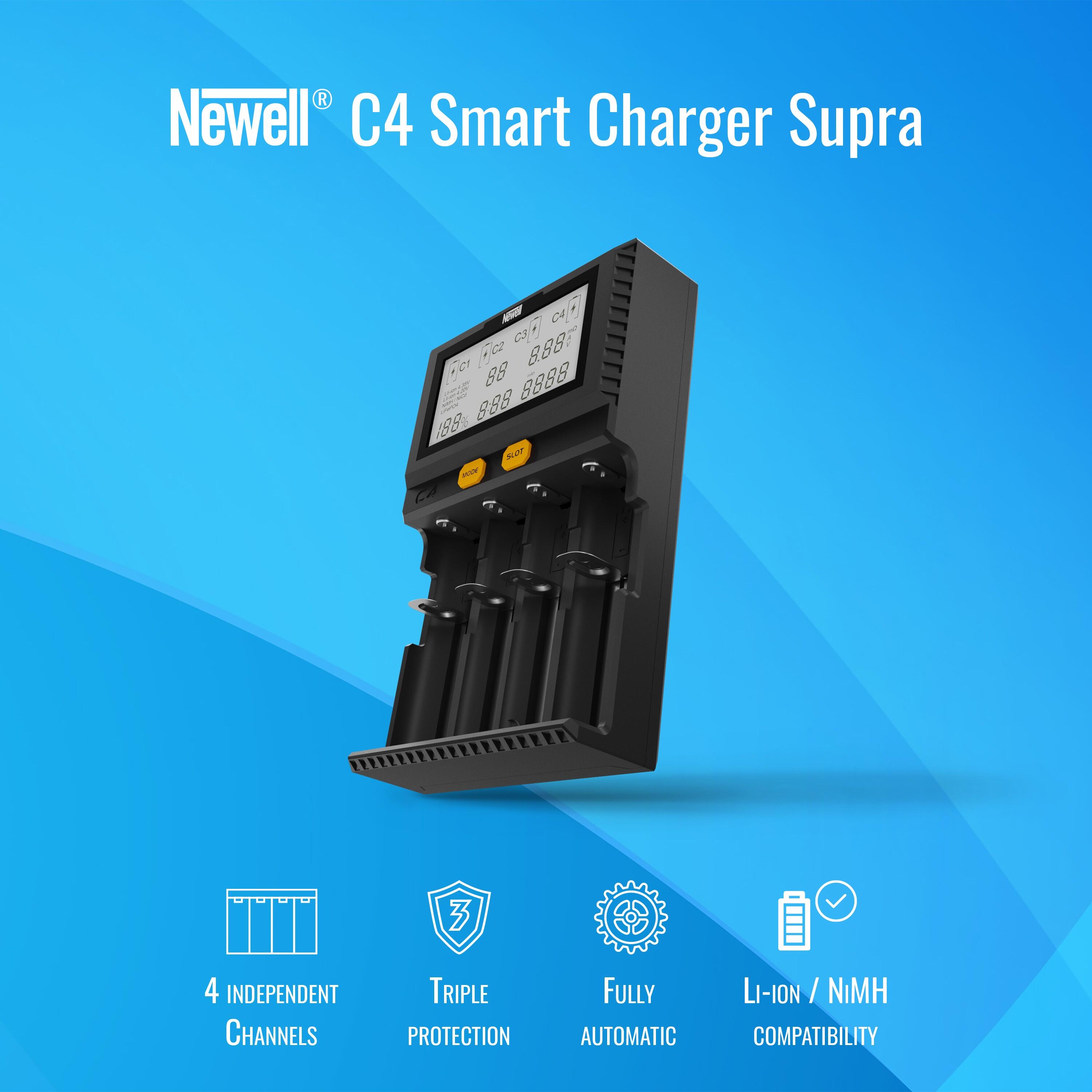 Ładowarka Newell Smart C4 Supra do akumulatorów NiMH/Li-Ion 4/5