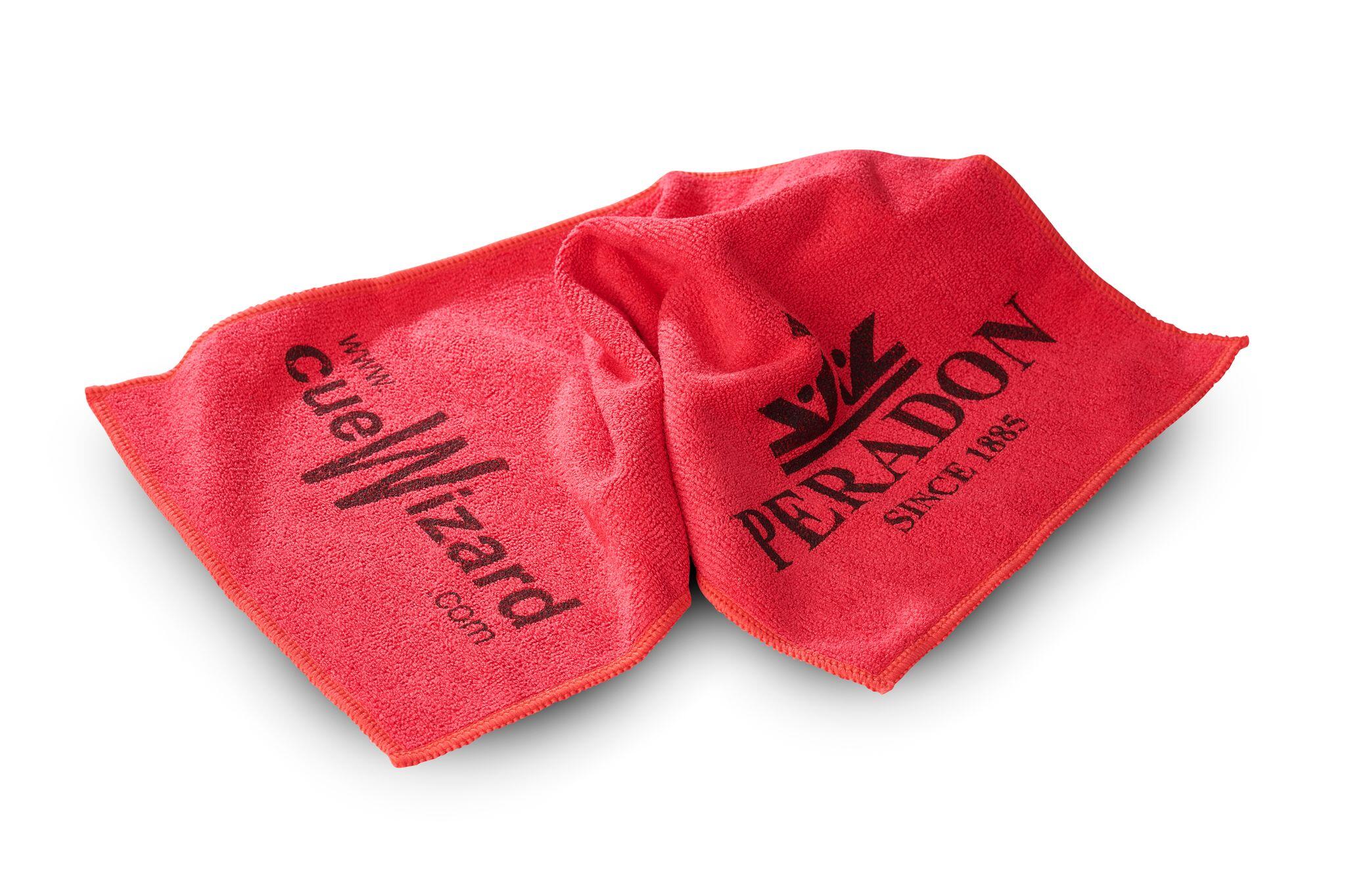 PERADON RED MICROFIBRE SNOOKER/POOL CUE TOWEL 2/2