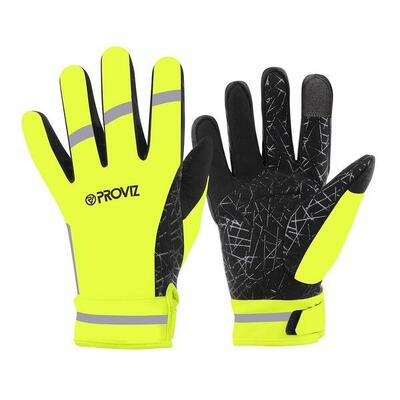 VISIO GLOVES Guanti da ciclismo fluorescenti/riflettenti - L - Giallo