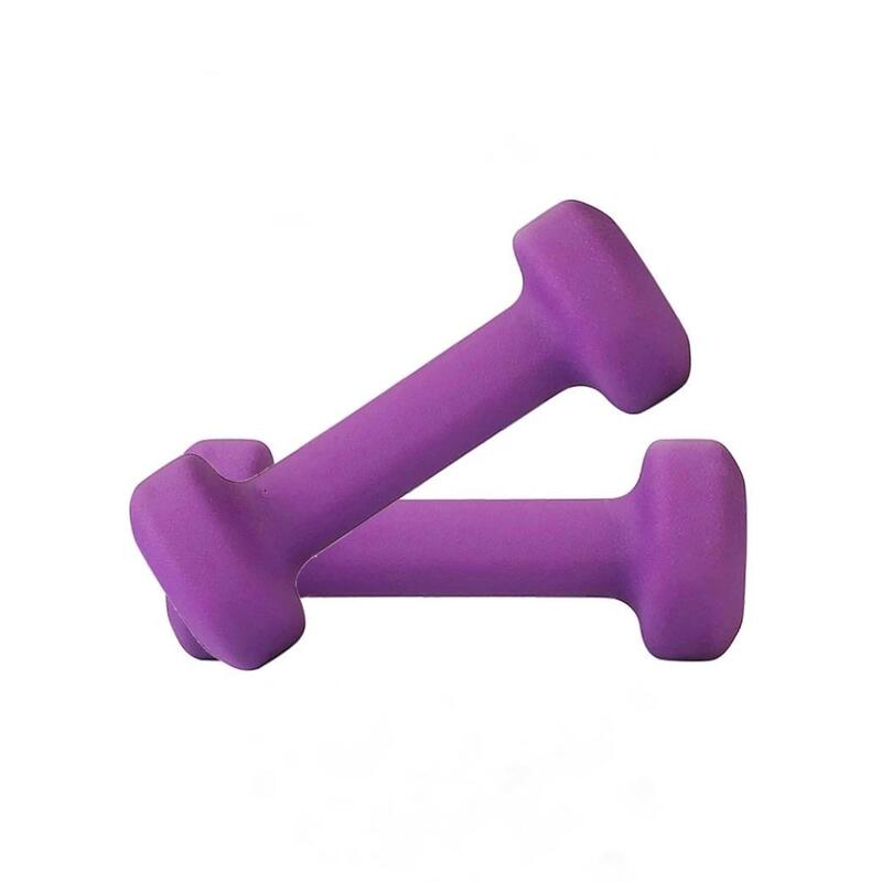 Mancuernas de Vinilo de 1kg a 6kg Fitness Tech 2 unidades