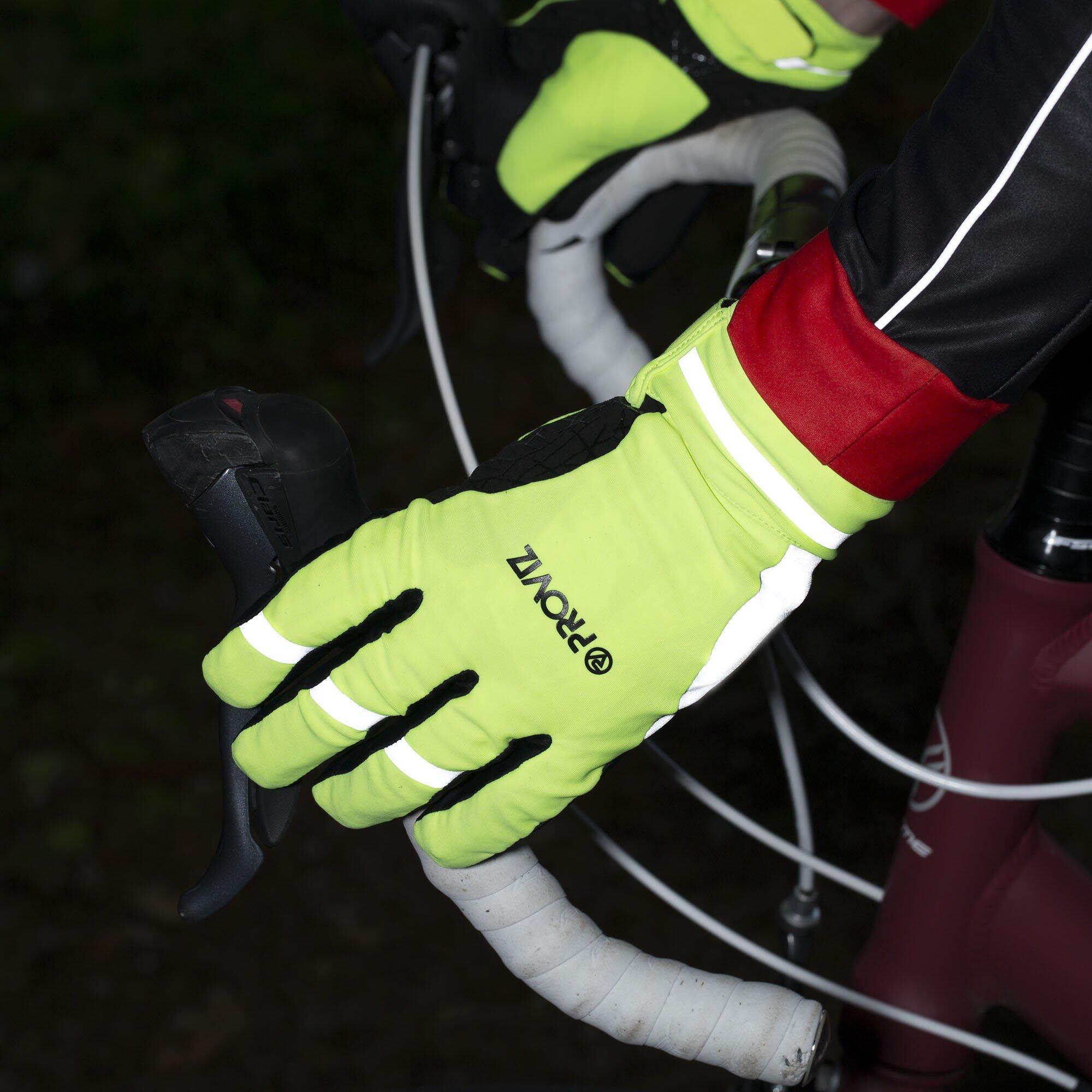 GLOVE VISIO S Gants de vélo fluo/réfléchissants - S - Jaune 2/5