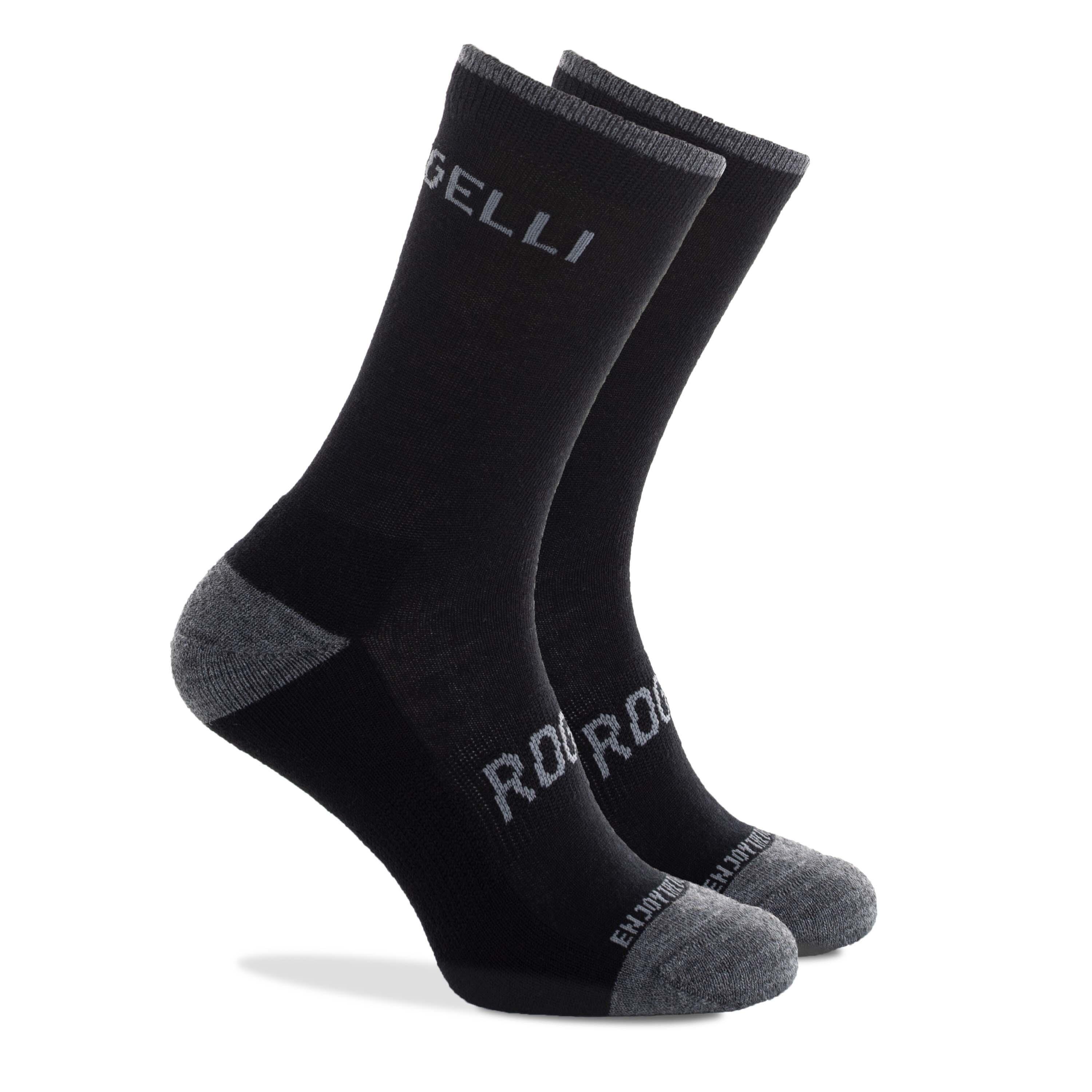 ROGELLI Fietssokken Winter Wielrensokken Merino Wol Zwart