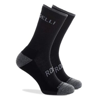 Fietssokken winter wielrensokken merino wol zwart