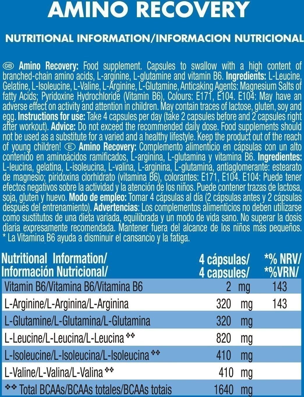 Weider Amino Recovery - 120 Caps de Victory Endurance 4/6