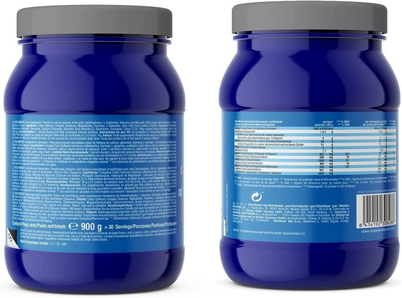 Boisson isotonique - Iso Energy - Orange 900g 4/6