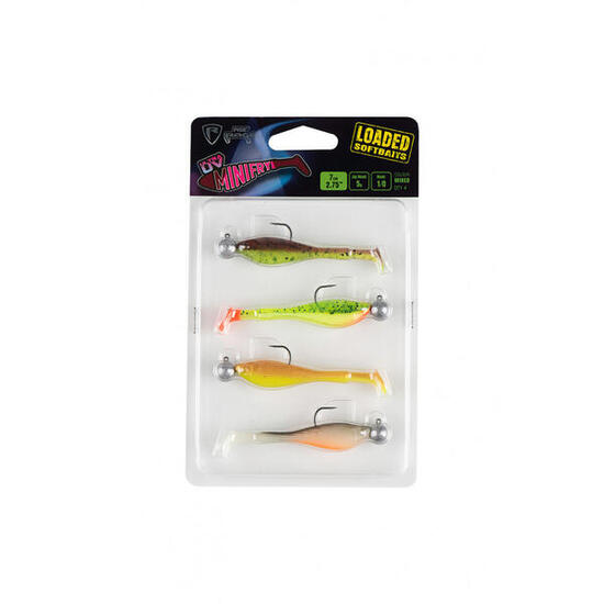 Lot de 4 leurres Fox Rage Mini Fry Loaded Ultra UV