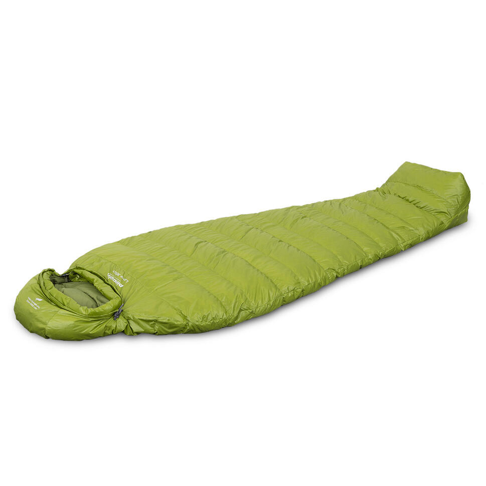 Śpiwór turystyczny puchowy Pinguin LAVA 350 green prawy