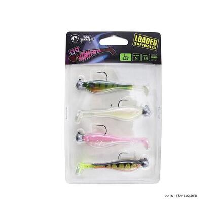 Lot de 4 leurres Fox Rage Mini Fry Loaded Ultra UV