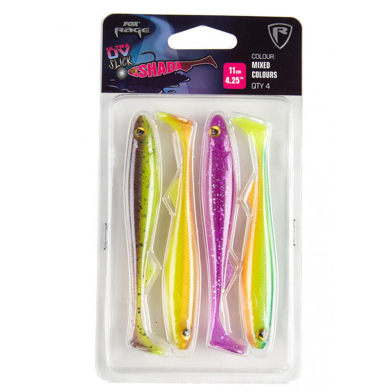 Juego de 5 señuelos Fox Rage Slick Shad