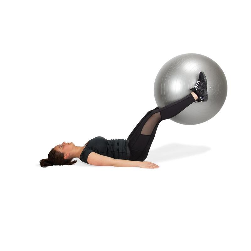 Gym Ball - Swiss Ball - avec Pompe - Gris - 75 cm