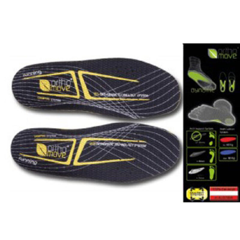 Adult Running Insoles - Black/Yellow