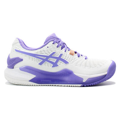 Asics Gel Resolution 9 Clay Blanco Morado Mujer 1042a224-101