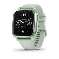 Montre GPS avec bracelet silicone vert d'eau Garmin Venu Sq 2