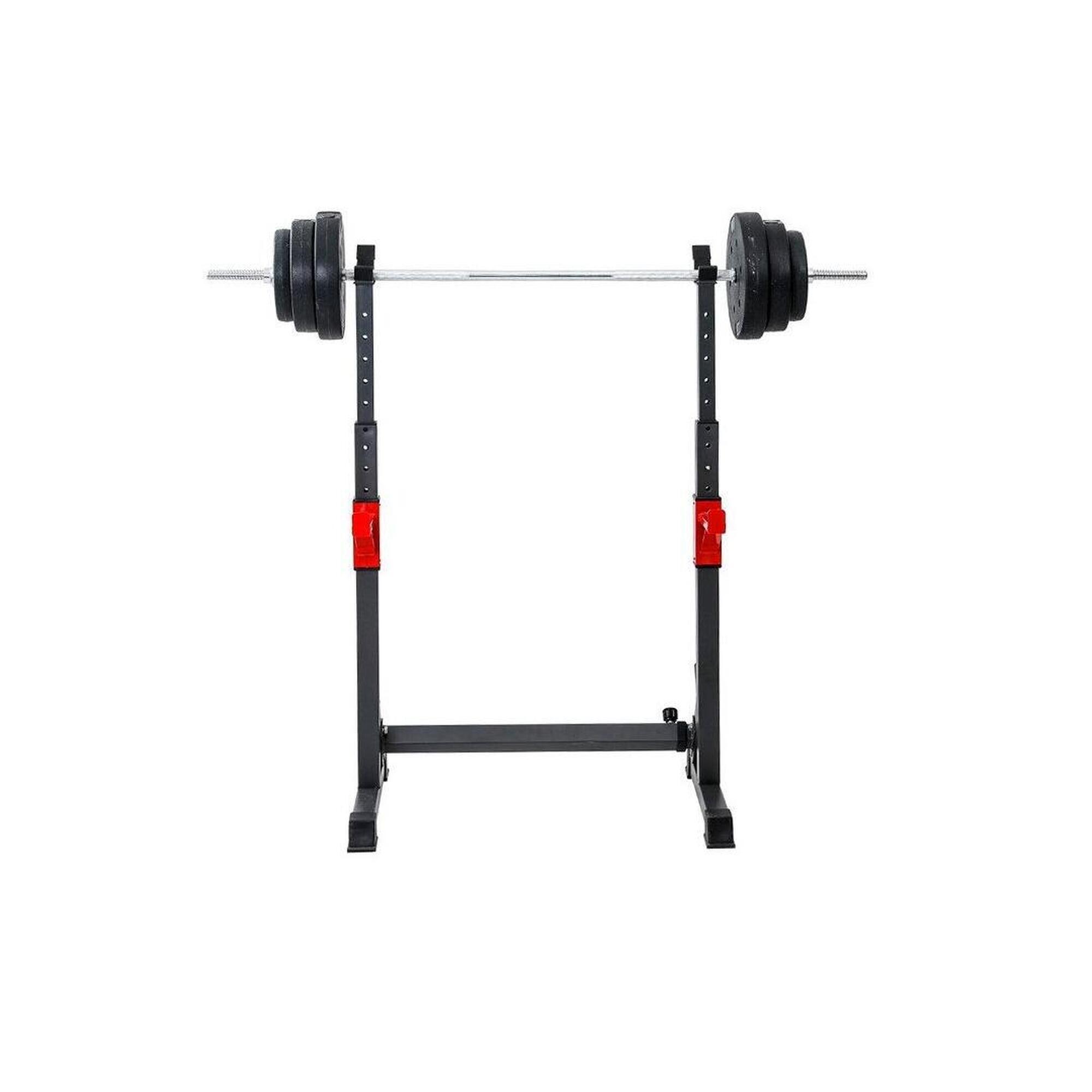 Rack Réglable Squat Noir Fitness Tech 2/4