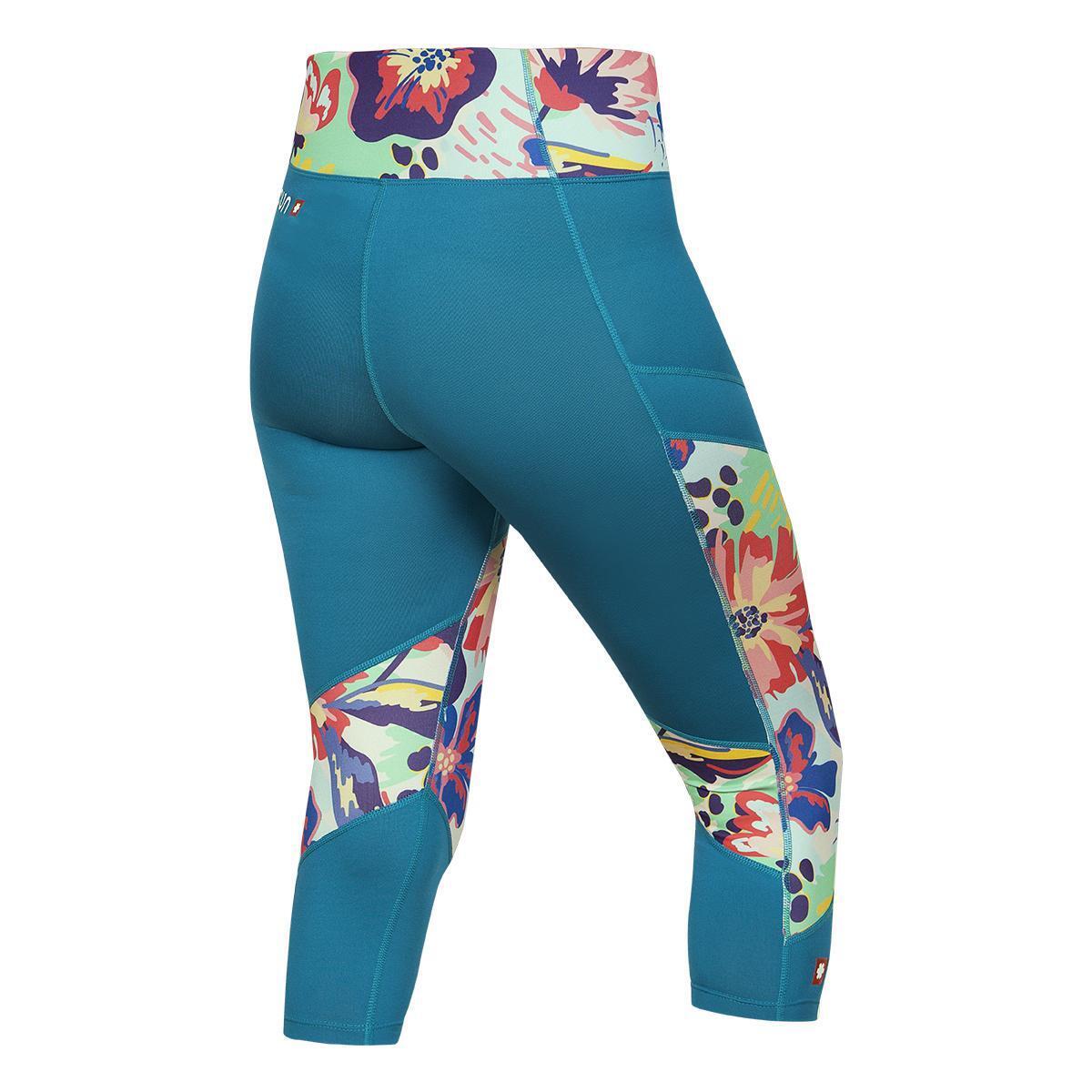 Mallas leggings mujer Ocun Rhea 3/4 bleu 2/5