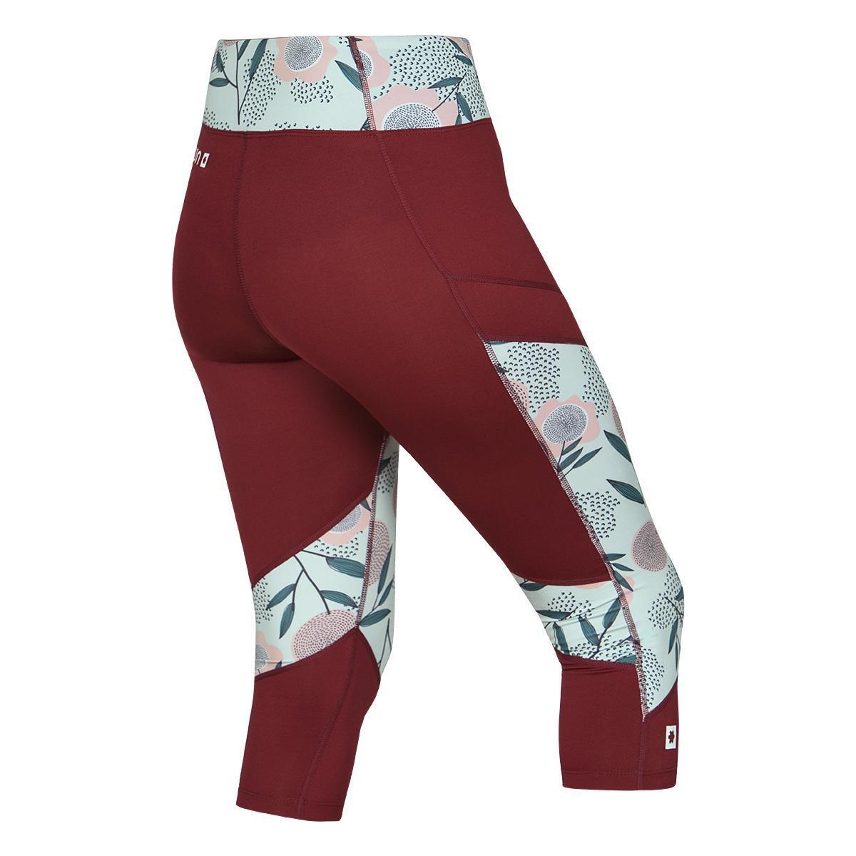 Legging femme Ocun Rhea 3/4 wine 2/7