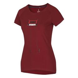 Dames-T-shirt Ocun Raglan T wine