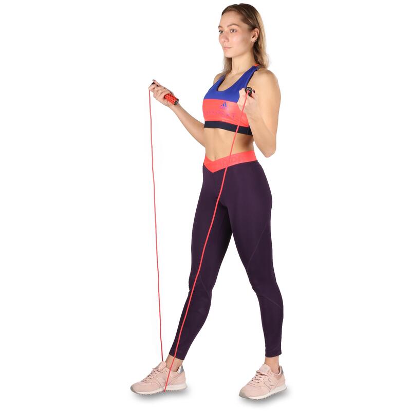 Comba de PVC con Asas de Plástico Cordón Longitud Ajustable INDIGO 2,75 m Rojo