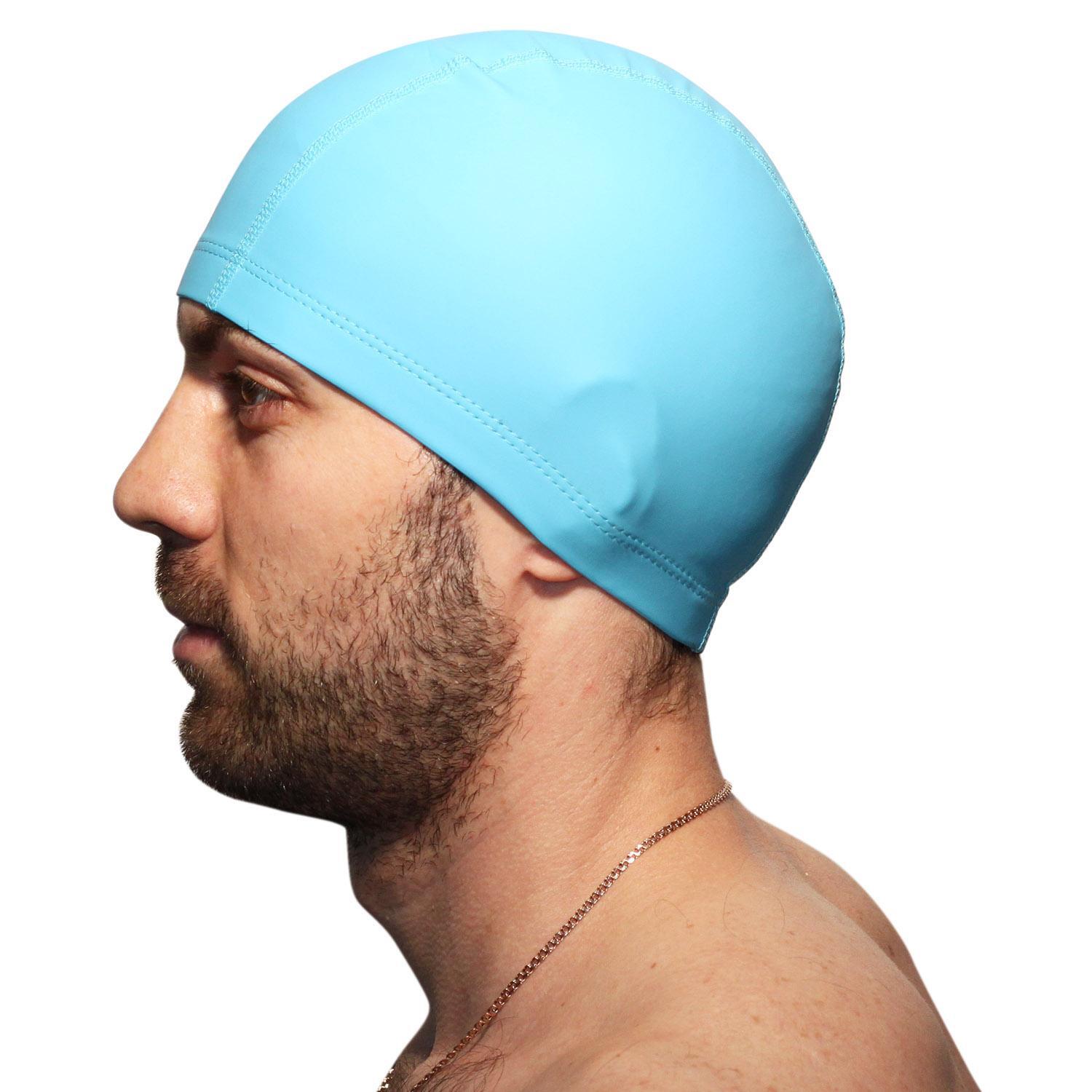 Zwemcap Gebreid Met PU INDIGO 3/3