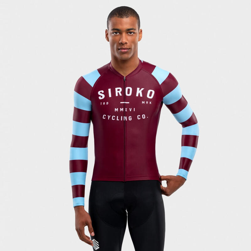 Maillot vélo manches longues homme Cyclisme M2 Siena Bordeaux