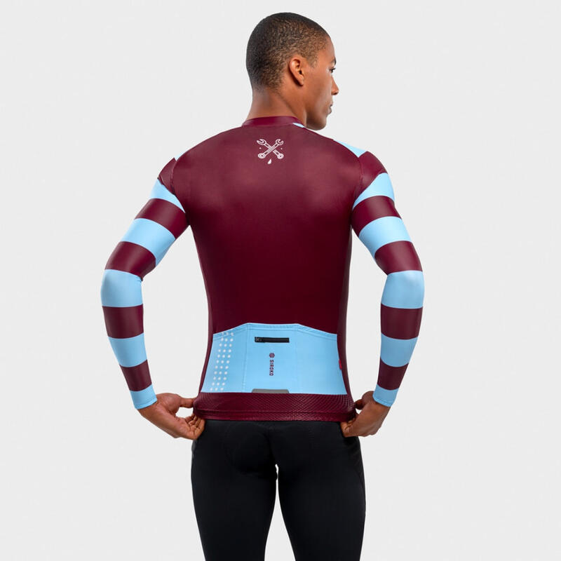 Maillot vélo manches longues homme Cyclisme M2 Siena Bordeaux