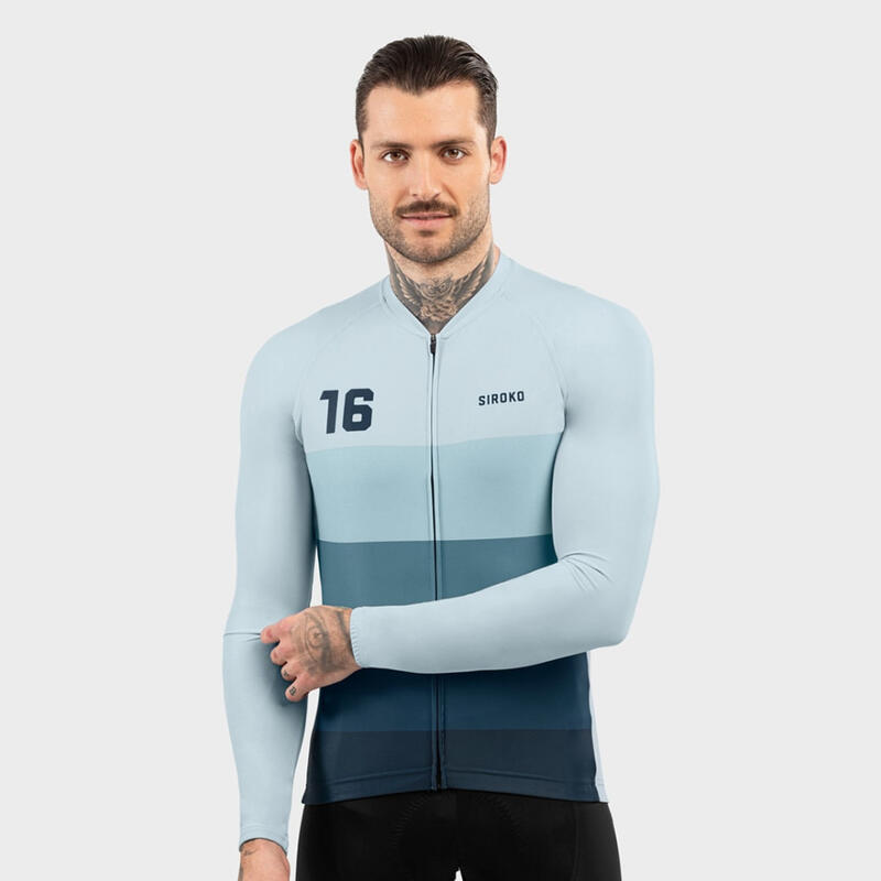 Maillot de manga larga hombre ciclismo M2 Focus SIROKO Azul Navy