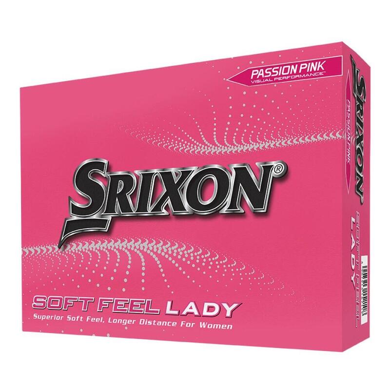 Caja de 12 Pelotas de golf Srixon Soft Feel Ladies Rose Passion New