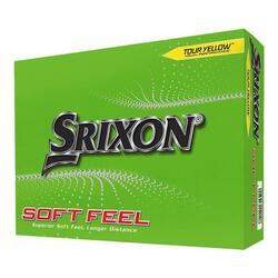Doos van 12 Srixon Soft Feel Golfballen Geel Nieuw