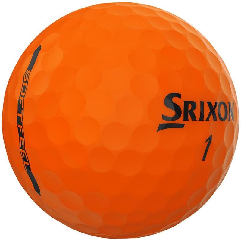 Confezione da 12 palline da golf Srixon Soft Feel Brite Orange New