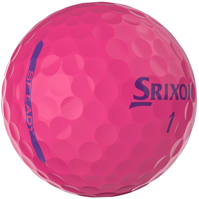 Doos met 12 Srixon Soft Feel Ladies-golfballen Kleur: passion roze