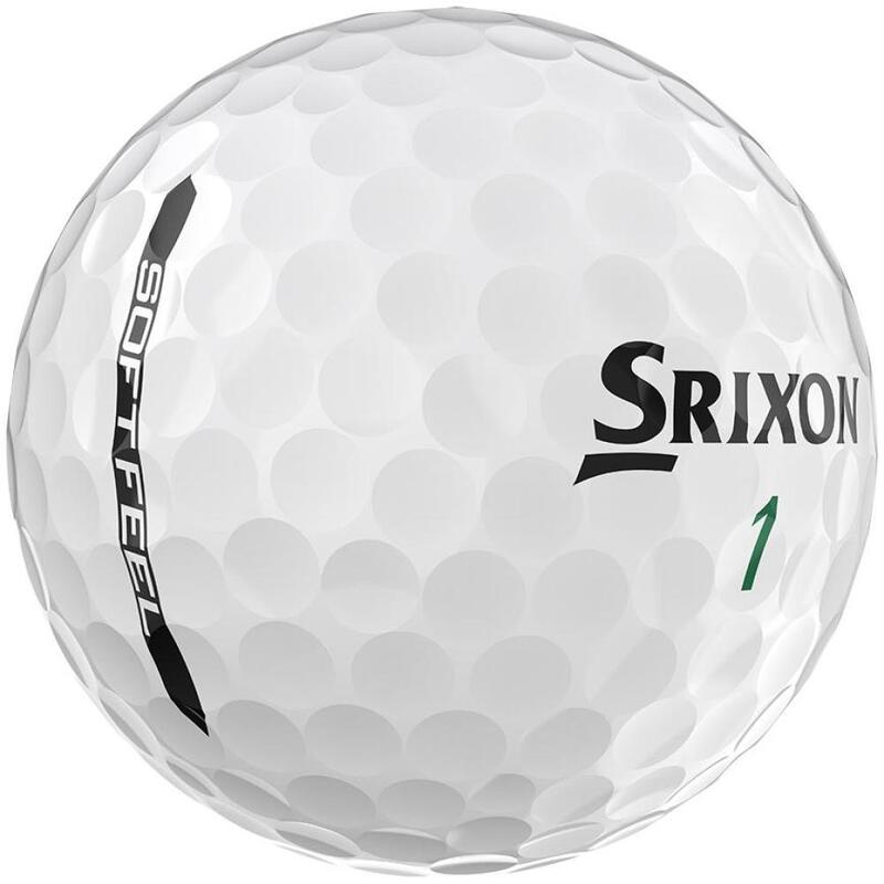 Caixa com 12 bolas de golfe brancas Srixon Soft Feel New