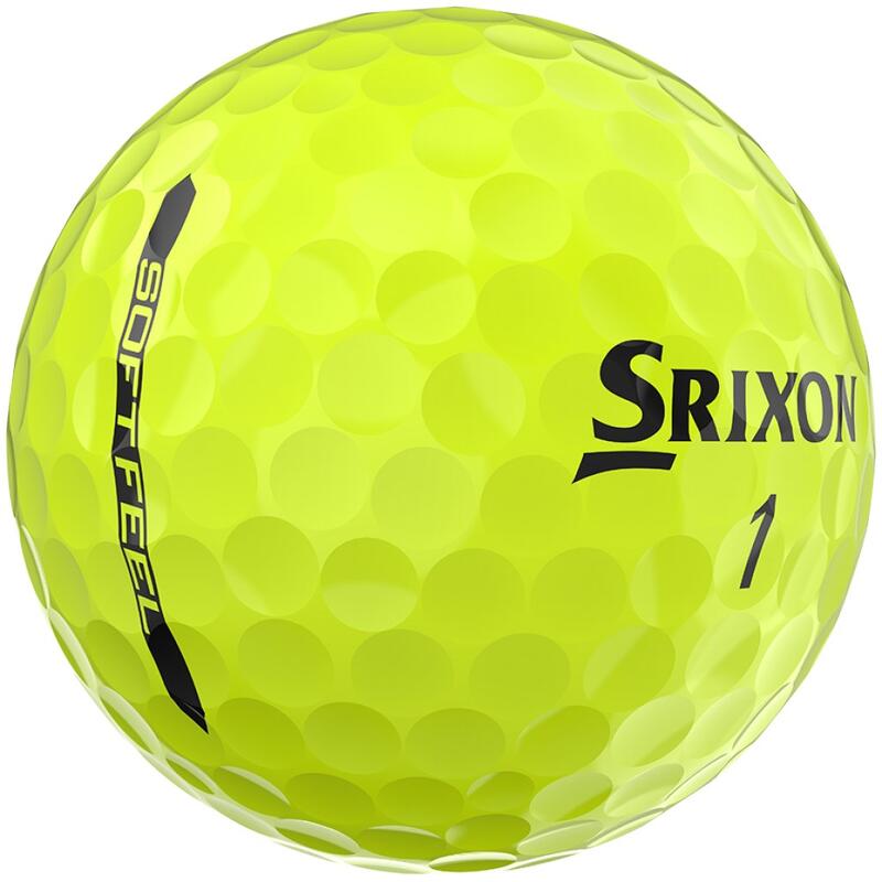 Caixa com 12 bolas de golfe Amarelo Srixon Soft Feel New