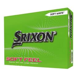 Doos van 12 Srixon Soft Feel Golfballen Wit Nieuw