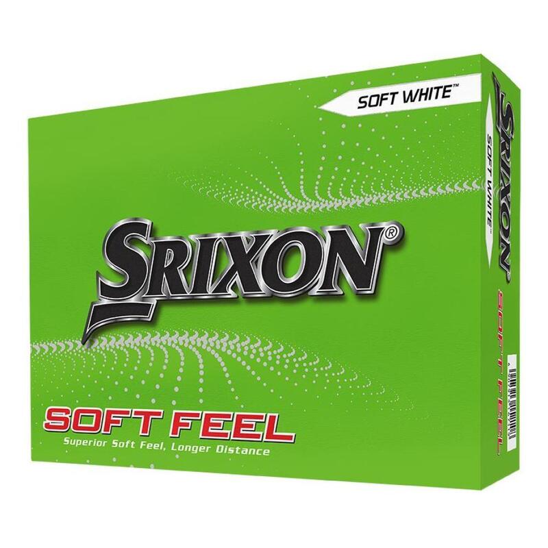 Caixa com 12 bolas de golfe brancas Srixon Soft Feel New