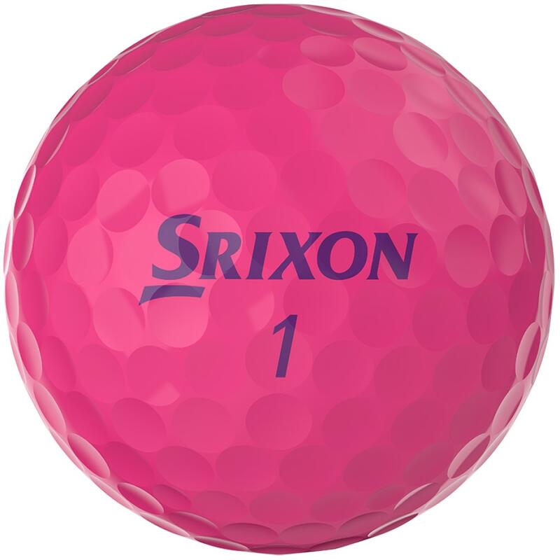 Caixa com 12 bolas de golfe Srixon Soft Feel Ladies Rose Passion New
