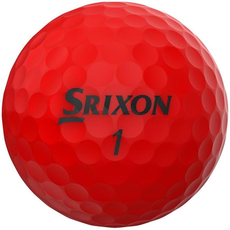 Doos van 12 Srixon Soft Feel Brite Golfballen Rood Nieuw