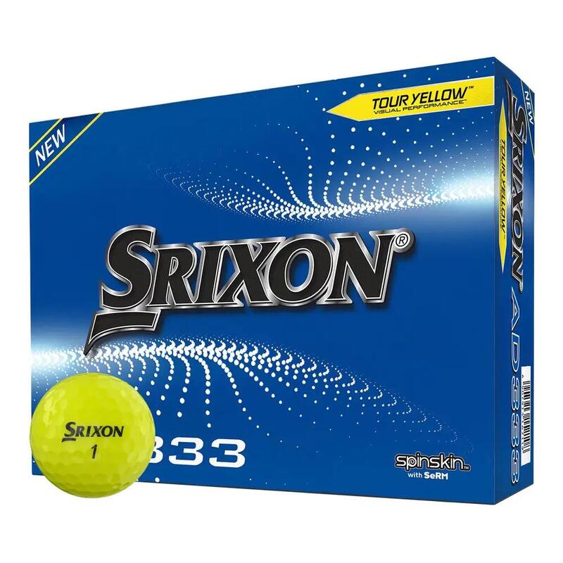 Caja de 12 bolas de golf Srixon AD333 amarillas