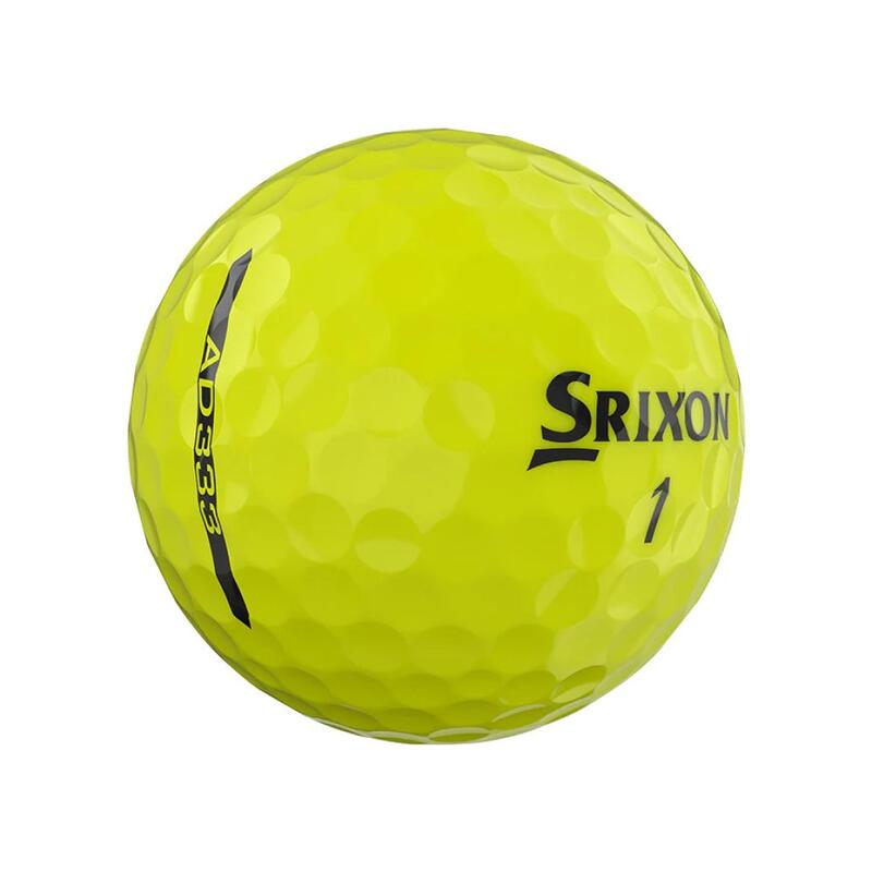 Doos met 12 Srixon AD333-golfballen Kleur: geel