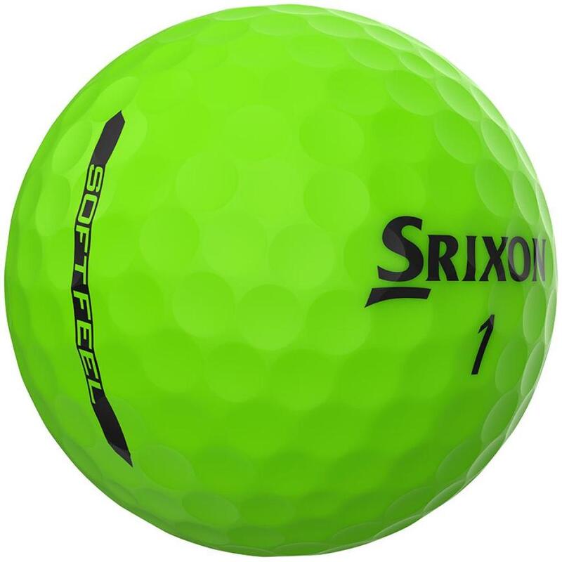 Caixa de 12 bolas de golfe verdes Soft Feel Brite Srixon New