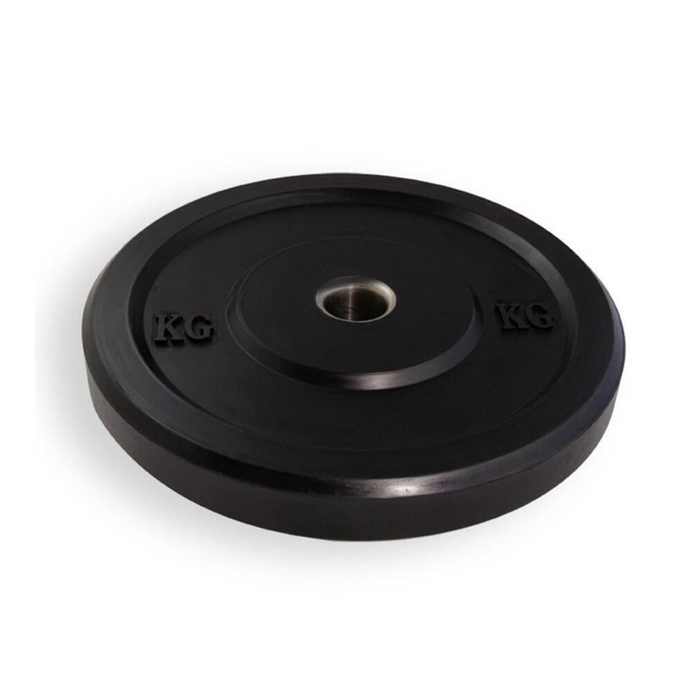 Disco Olímpico Bumper 5 Kg 50mm Musculación Fitness Negro 3/3