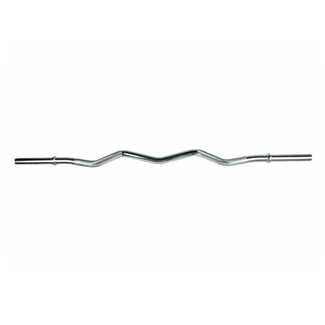 Barra Cromada Curl Z 1.20m Agarre 28mm Musculación Fitness 2/3