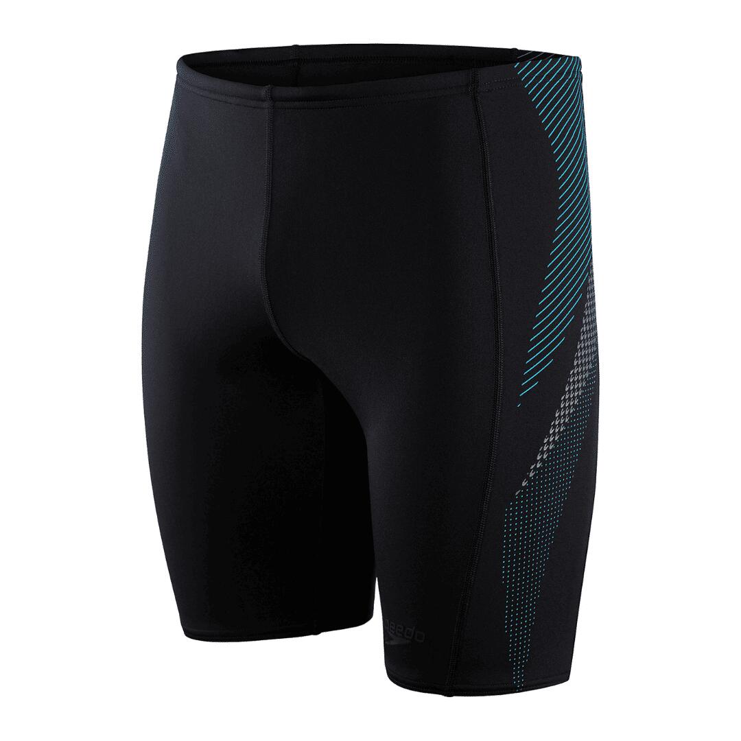 SPEEDO Speedo Men's Tech Panel Jammer - Black/ Pool/ Charcoal