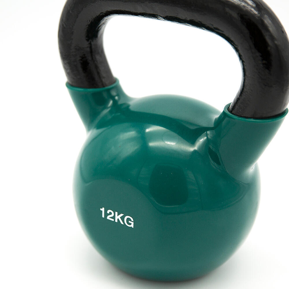 Pesa Rusa Kettlebell Hierro con Recubrimiento de Vinilo 12kg 2/3